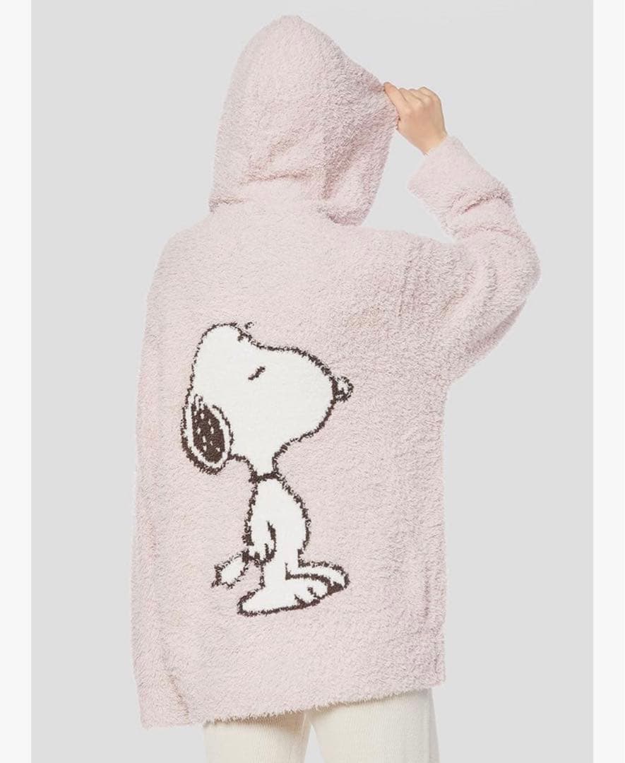 ジェラートピケ PEANUTS スヌーピー ルームウェア パーカー ピンク