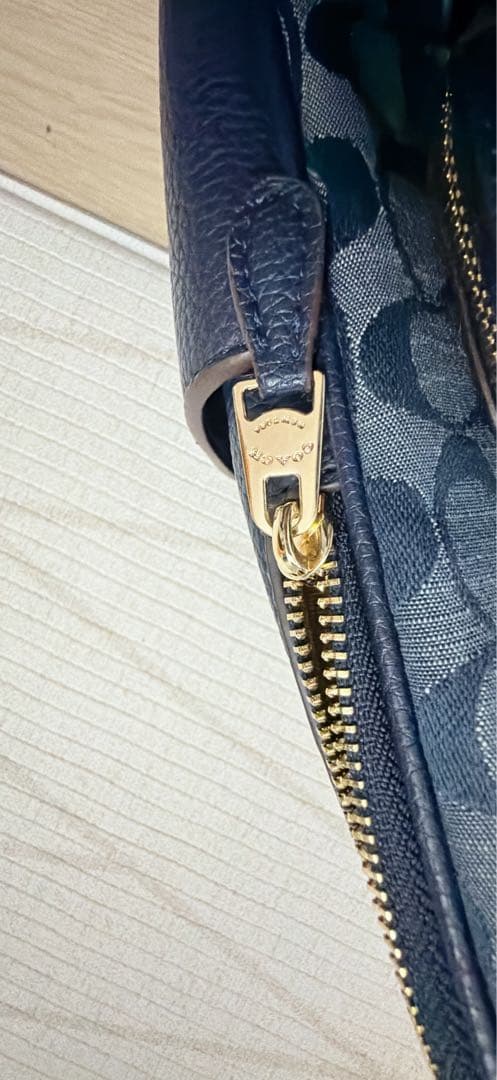 COACH コーチ デニムリュック ネイビー 美品