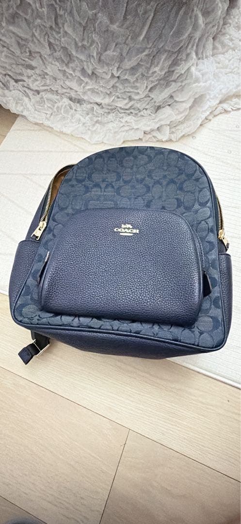 COACH コーチ デニムリュック ネイビー 美品