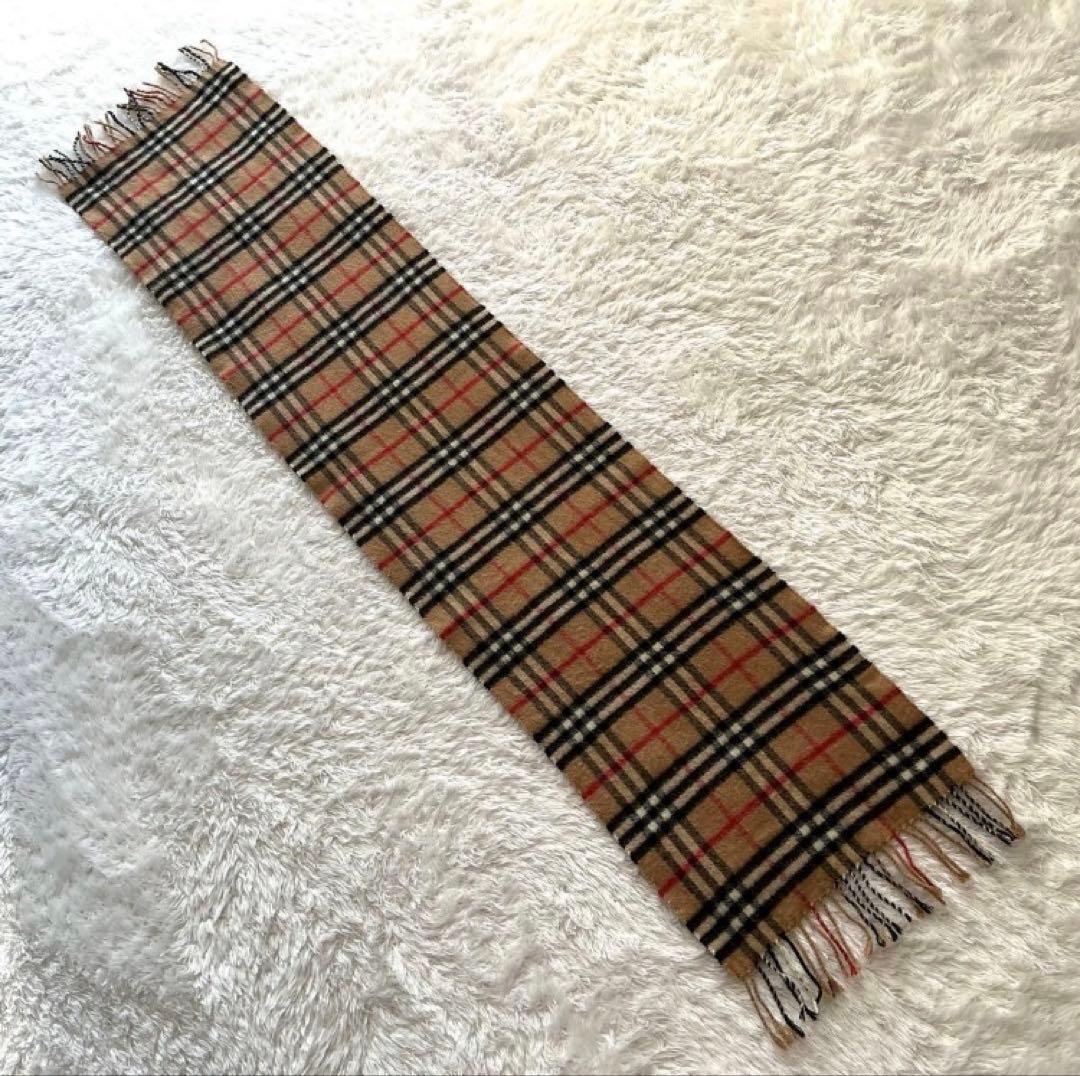 Burberrys カシミア100% チェックマフラー