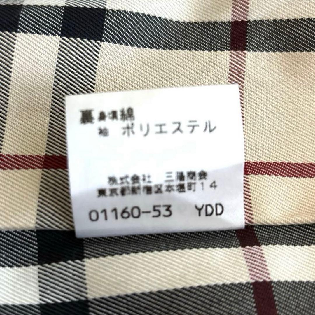 【美品】バーバリーブルーレーベル 裏地ノバチェック 黒 ステンカラーコート 38
