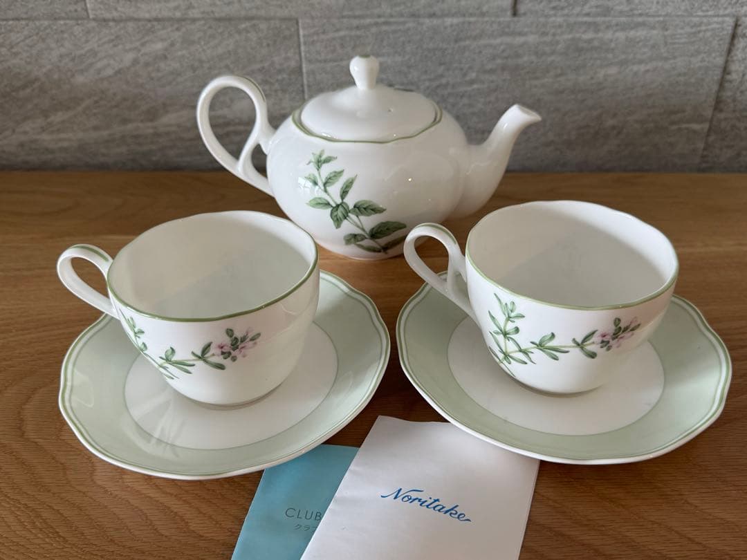 Noritake ティーセット 植物モチーフ