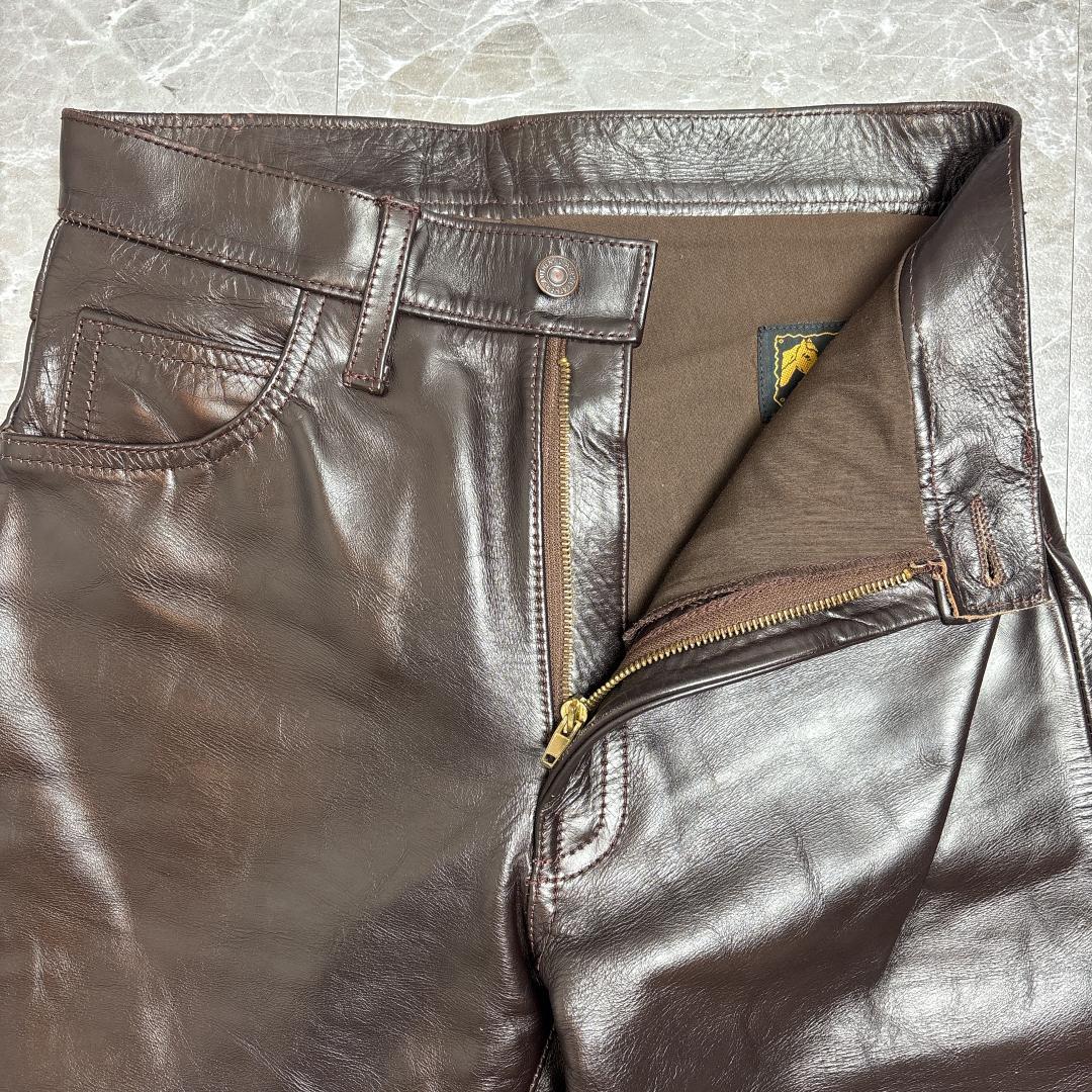 最高級 AERO LEATHER ホースハイド レザーパンツ 馬革 一枚 30