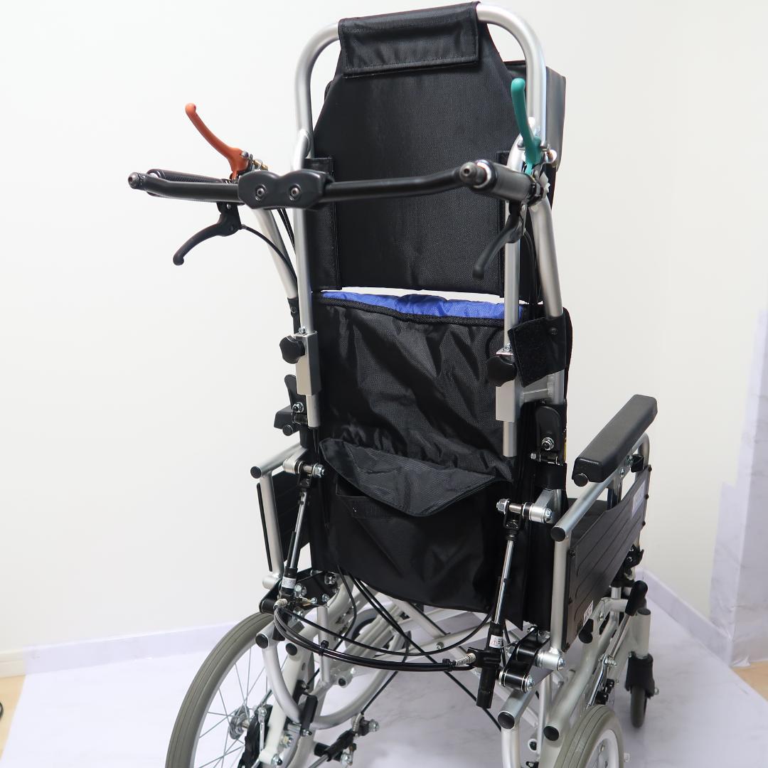 美品 ミキ BAL-12 ティルト&リクライニング 介助型 車いす ブルー