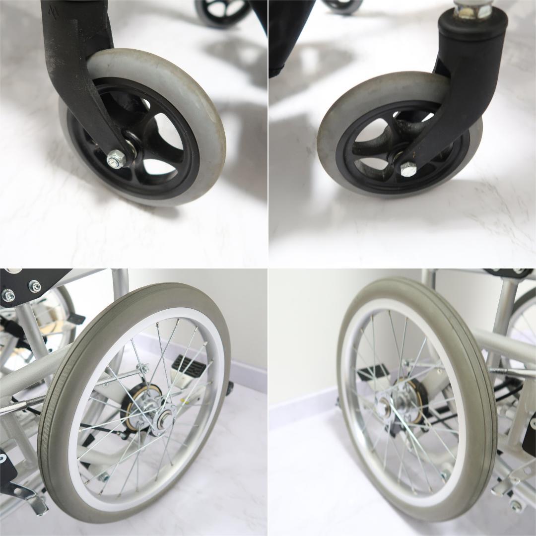 美品 ミキ BAL-12 ティルト&リクライニング 介助型 車いす ブルー
