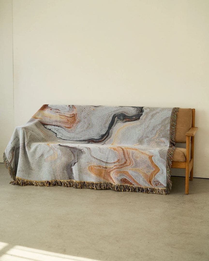 【IMPERF】Ivory Flow Throw Blanket : L
