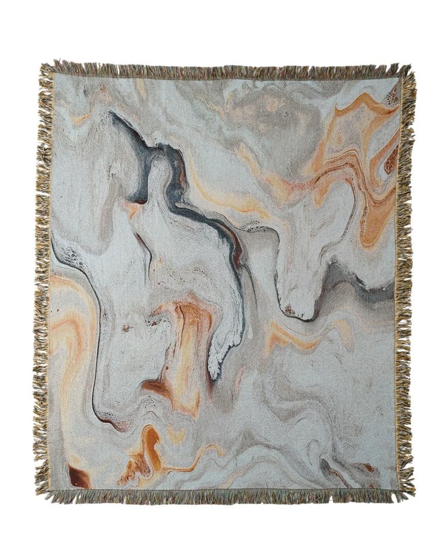 【IMPERF】Ivory Flow Throw Blanket : L