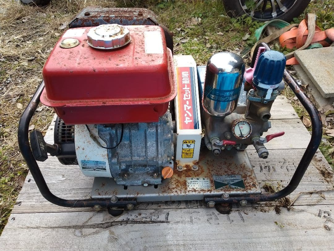 長崎発　ヤンマー セット動噴　CP40ガソリンエンジンGA180 中古品