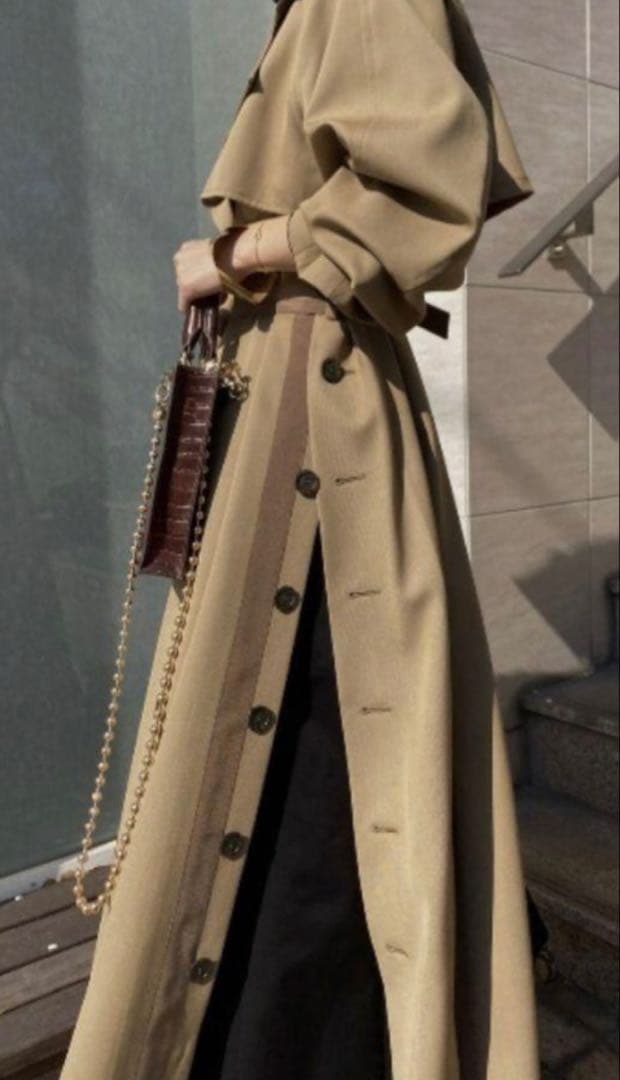 Ameri VINTAGE アメリ　MINIMAL FLARE ロングトレンチ