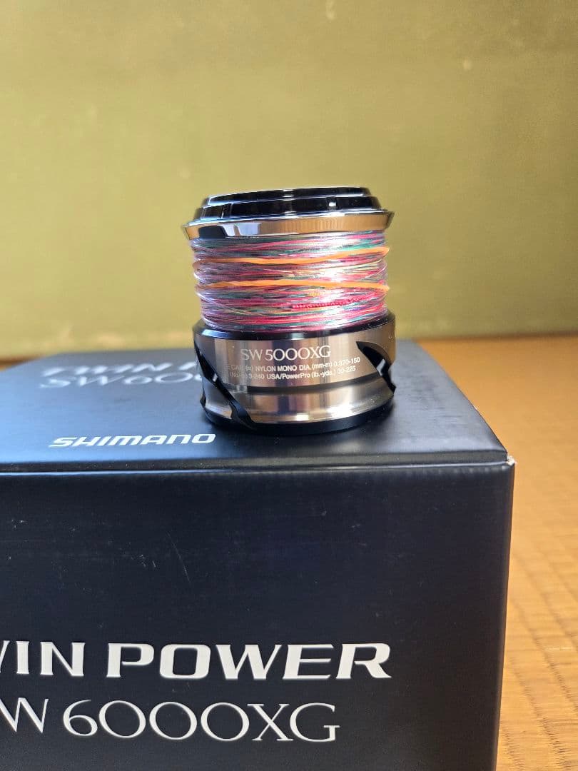 シマノ　21ツインパワーSW6000XG　スプール　70mmハンドル