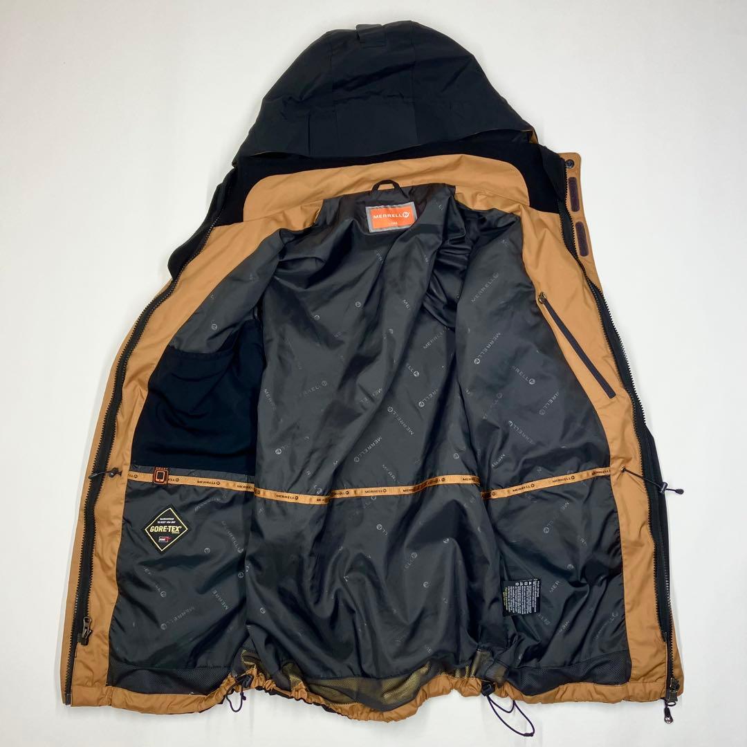 【ゴアテックス】メレル マウンテンパーカー L 黒 アウトドア 古着 登山 防水