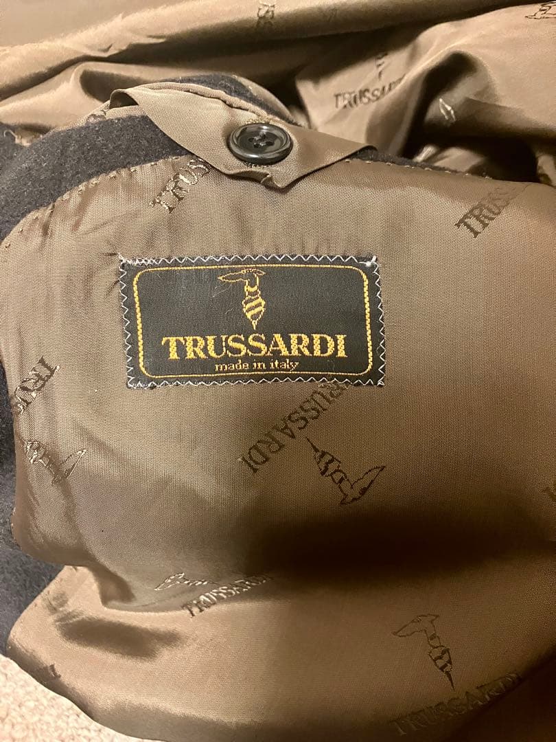 イタリア製ヴィンテージTRUSSARDIトラサルディカシミアステンカラーコート