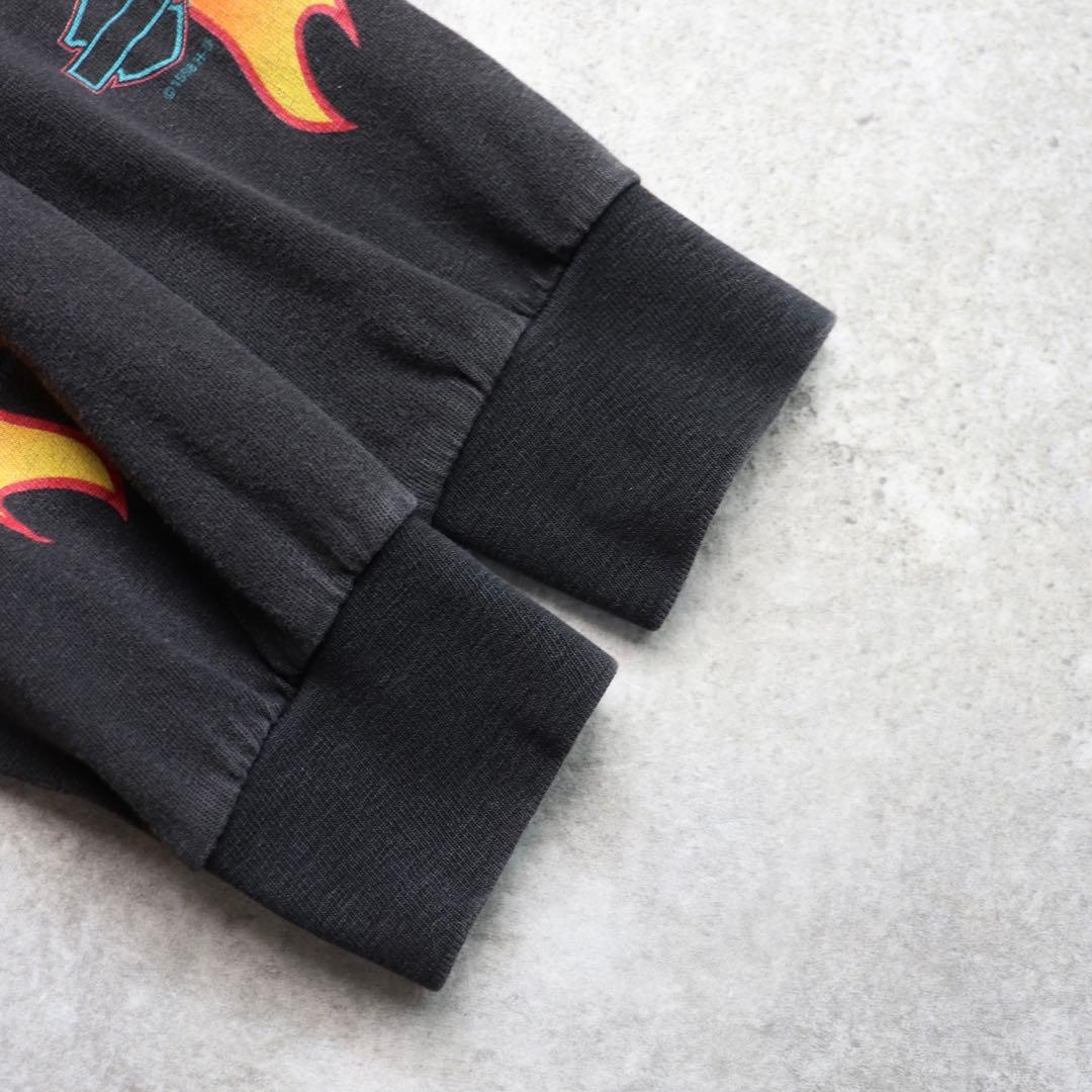 90s ハーレーダビッドソン フレイム ファイヤー ロンT 長袖 ヴィンテージ