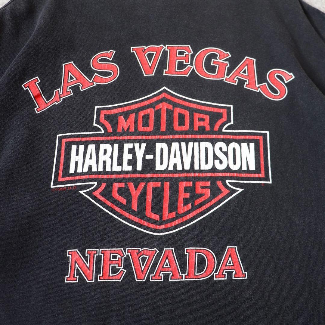 90s ハーレーダビッドソン フレイム ファイヤー ロンT 長袖 ヴィンテージ