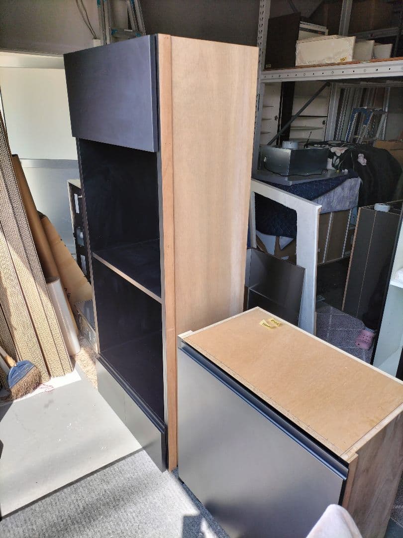 キッチン収納 黒 食器棚 DIYにオススメ(2504B③)