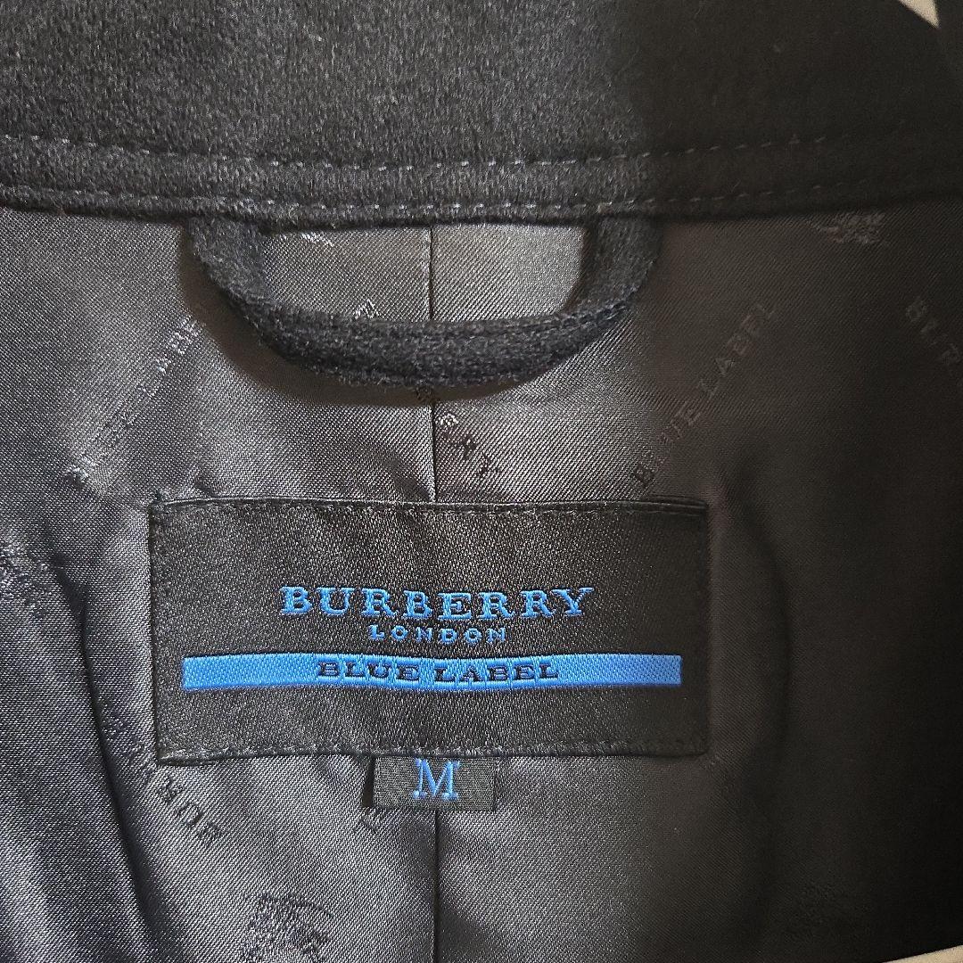 バーバリーブルーレーベル ウールコート ジャケット モノグラム 黒　M