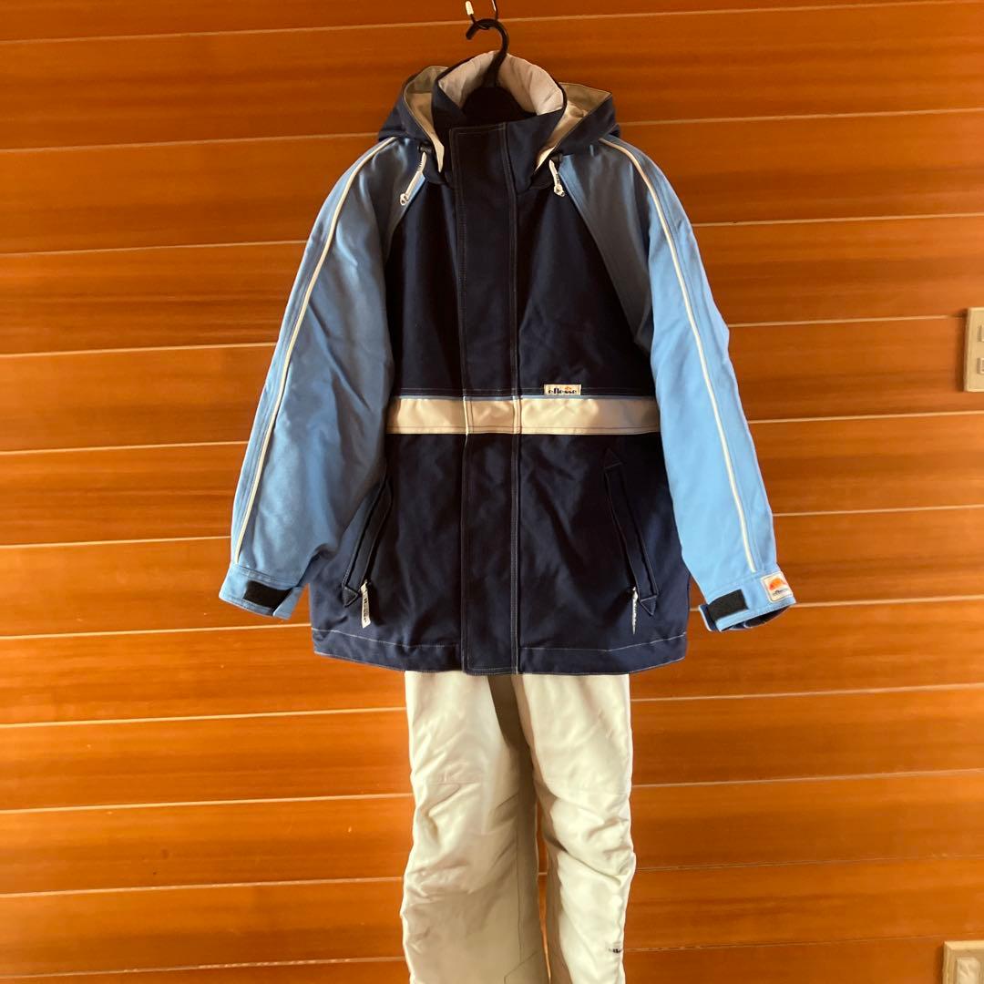 美品ellesse スキースノーボードウェア上下セットSサイズ　手袋付き
