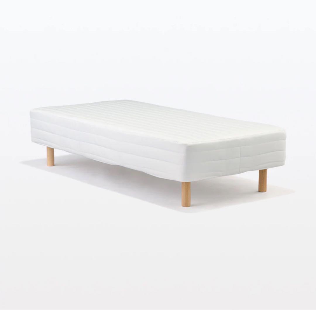 無印良品 脚付きマットレス ポケットコイル/ダブル ベッド