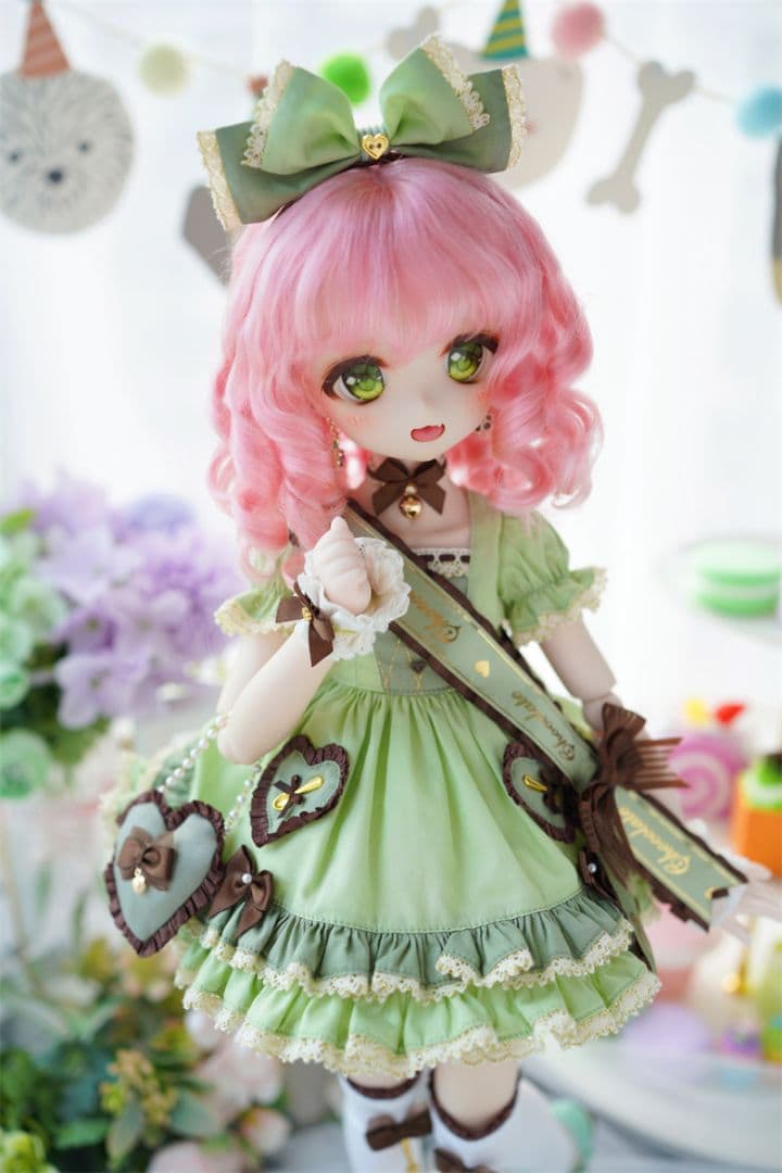 S353 BJD 1/3 人形 ドール　用ウィッグ カツラ 耐熱 ハンドメイド