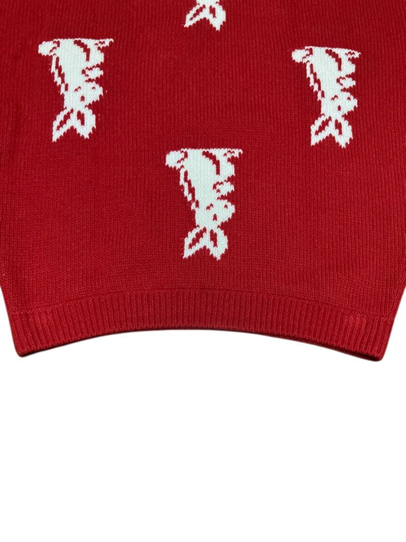 PRADA プラダ 16ss ラビット柄 カシミヤ混ニットスカート　レッド　XL