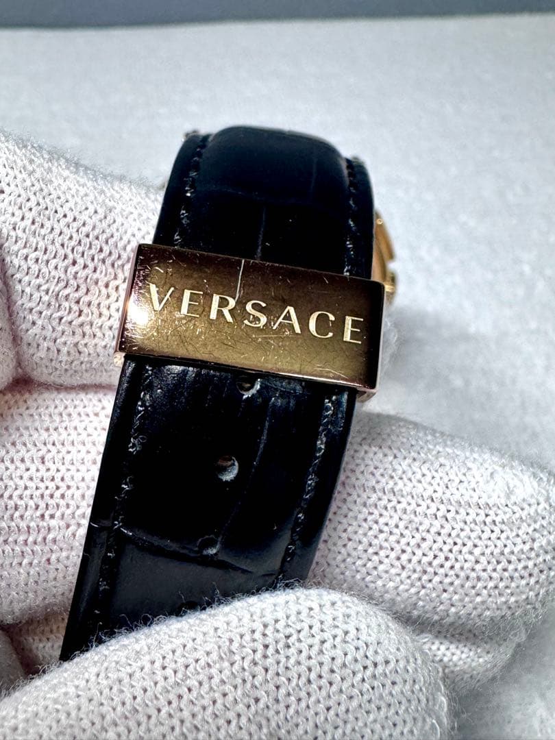 Versace クロノグラフ腕時計 黒/金