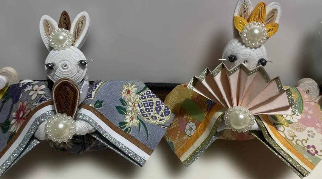 フォトフレーム/お雛様/クイリング/ハンドメイド