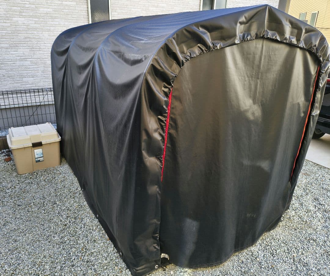 引き取り限定　南栄工業（南榮工業）　サイクルハウス　３台用　ブラック