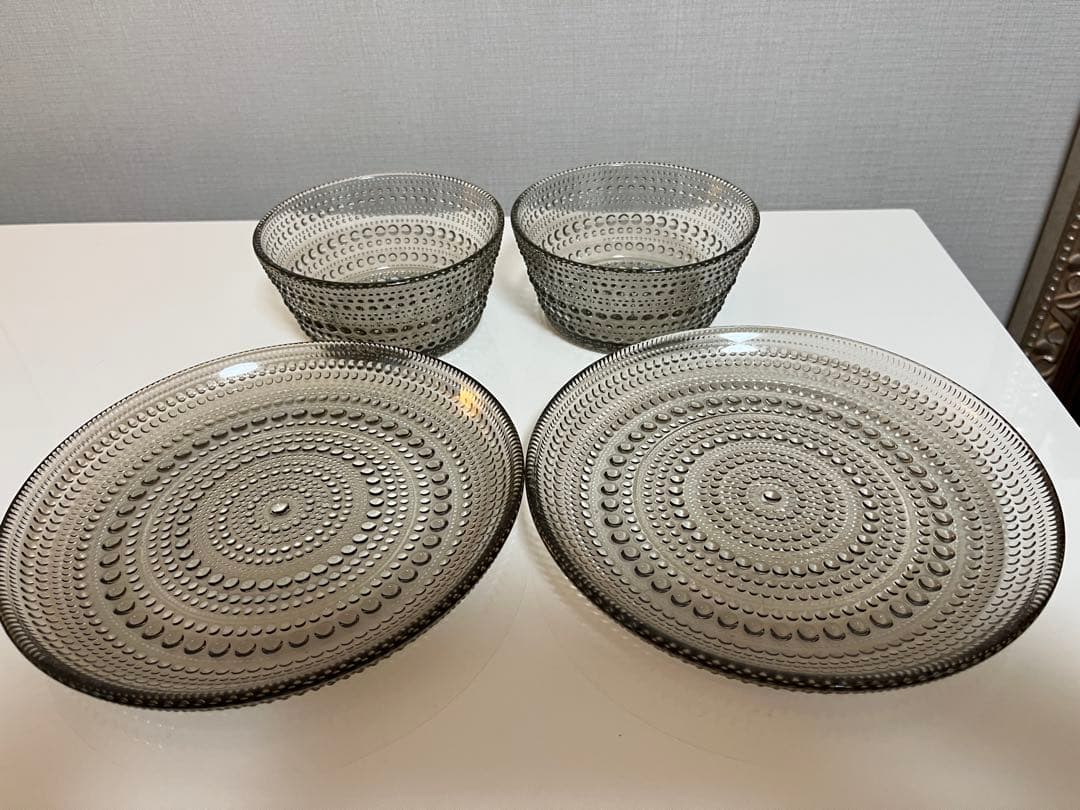 イッタラ カステへルミ食器セット ボウル2個 プレート2枚 リネンカラー