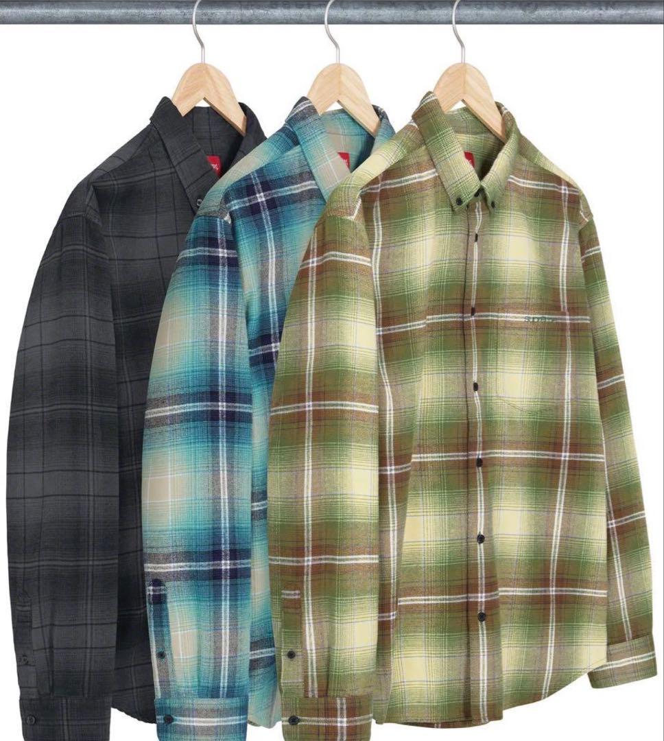 トップス Supreme 23SS Shadow Plaid Flannel Shirt