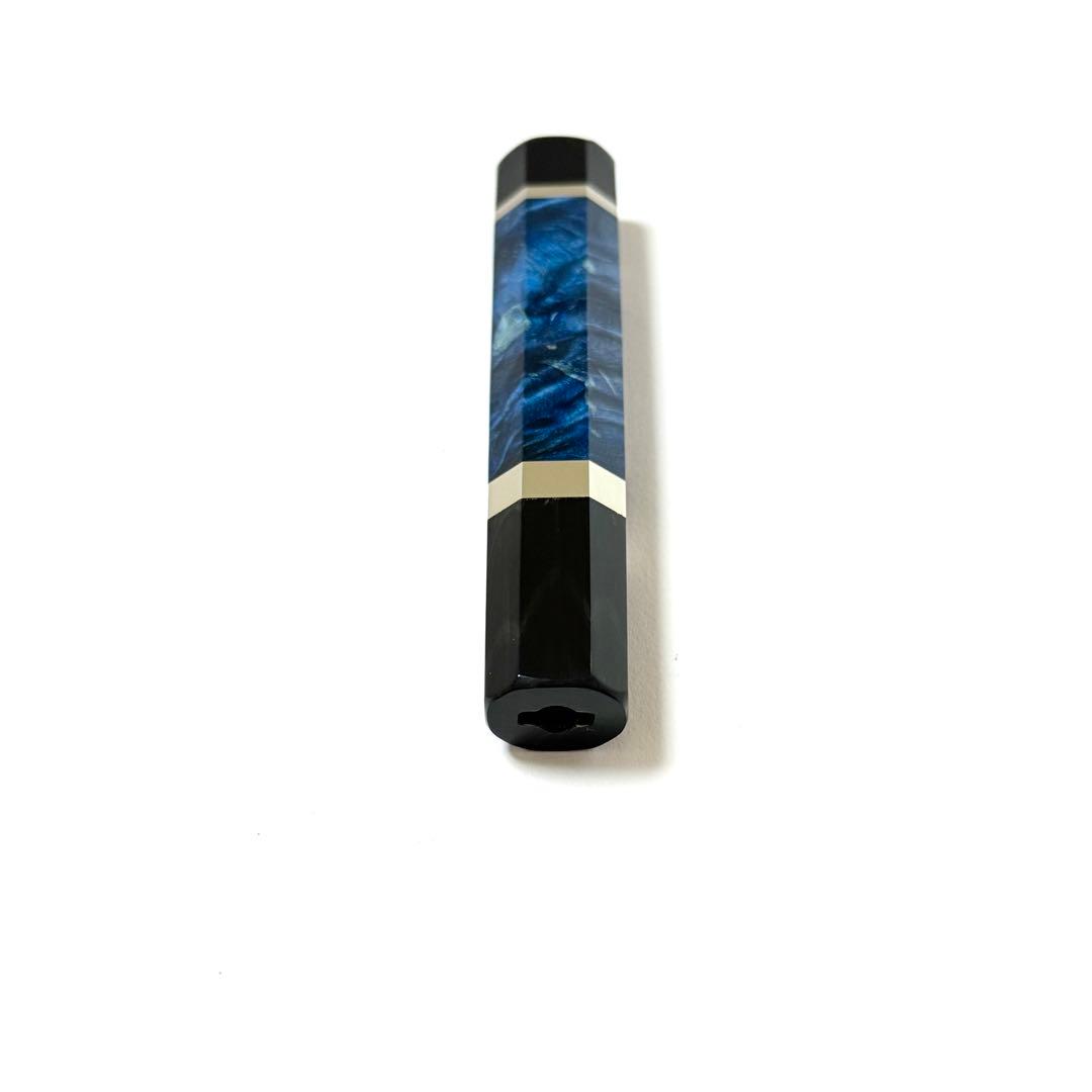 二段銀巻 黒水牛角 ペティ4寸 スタビライズドウッド 八角柄 ペティ120