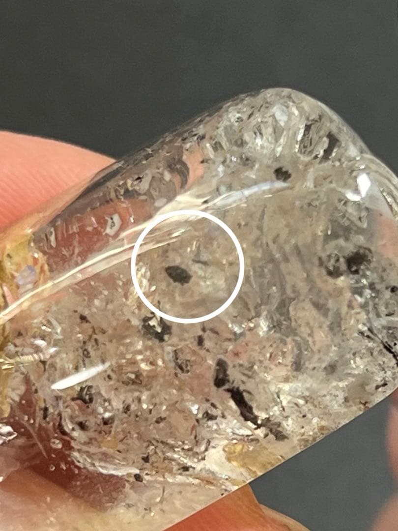 オイルイン水入水晶とローズクォーツのブレスレット