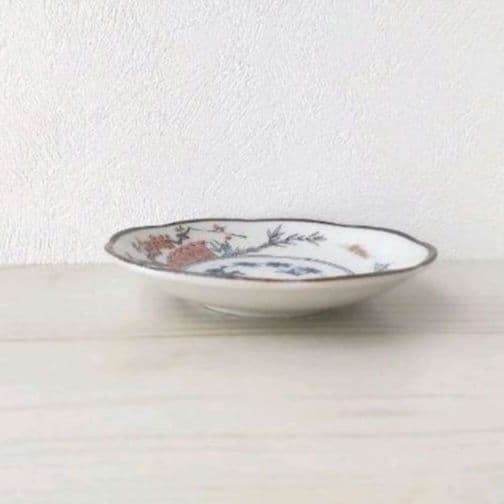 新品　染錦 古伊万里 12cm小皿 A