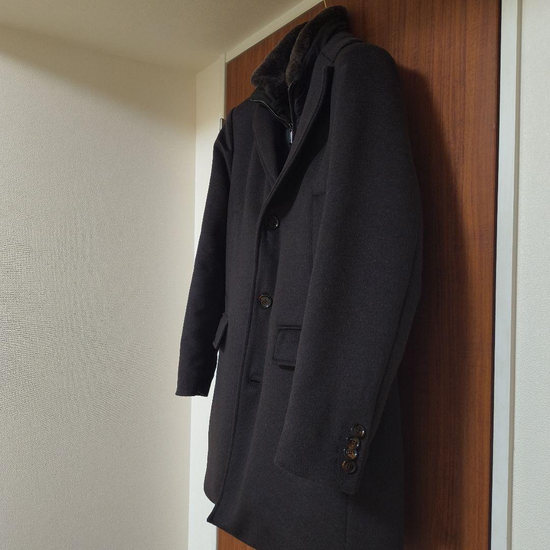 【早い者勝ち】MOORER ダークブラウン カシミヤ混ダウンコート