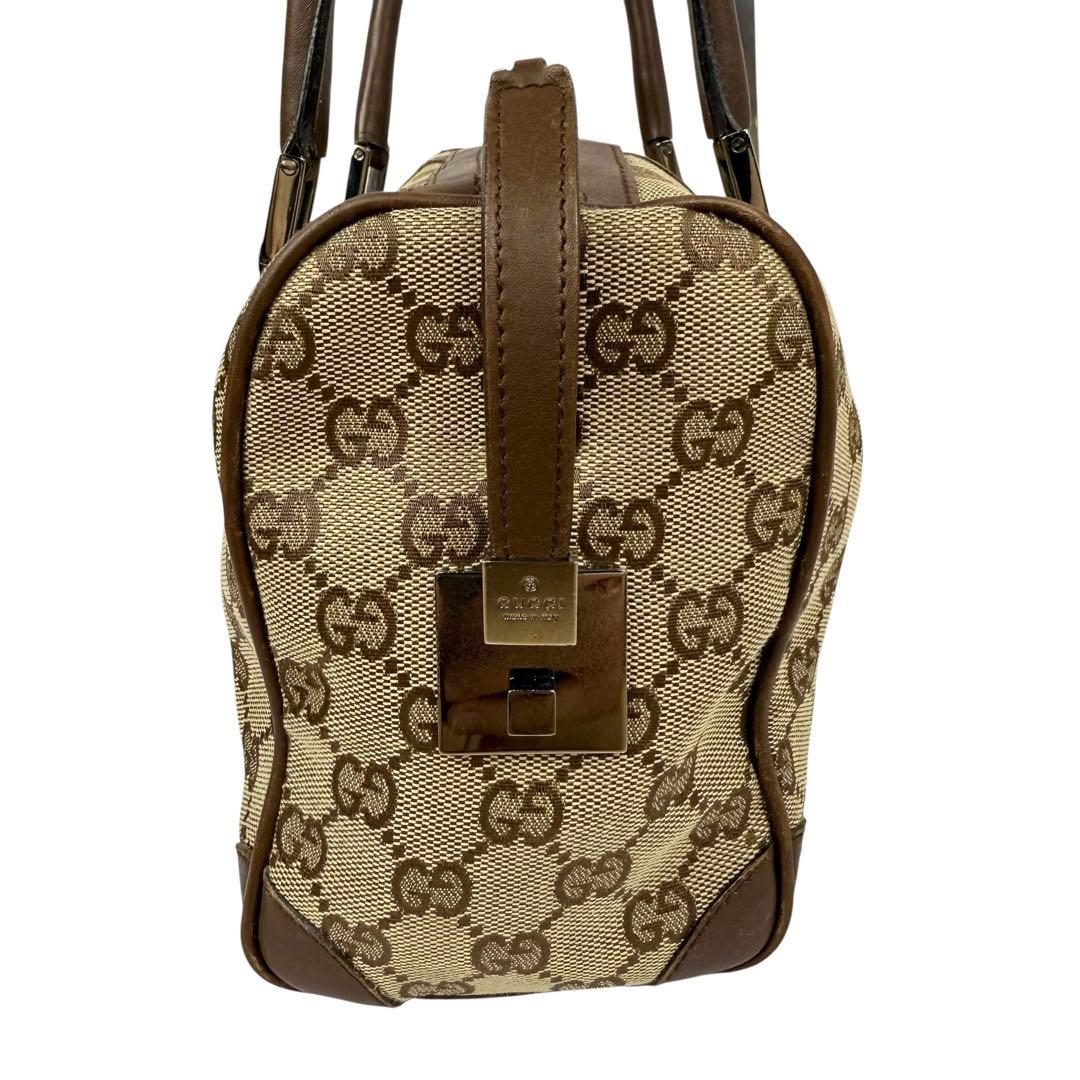 GUCCI グッチ GGキャンバス ミニボストンバッグ 肩掛け ベージュ 保存袋