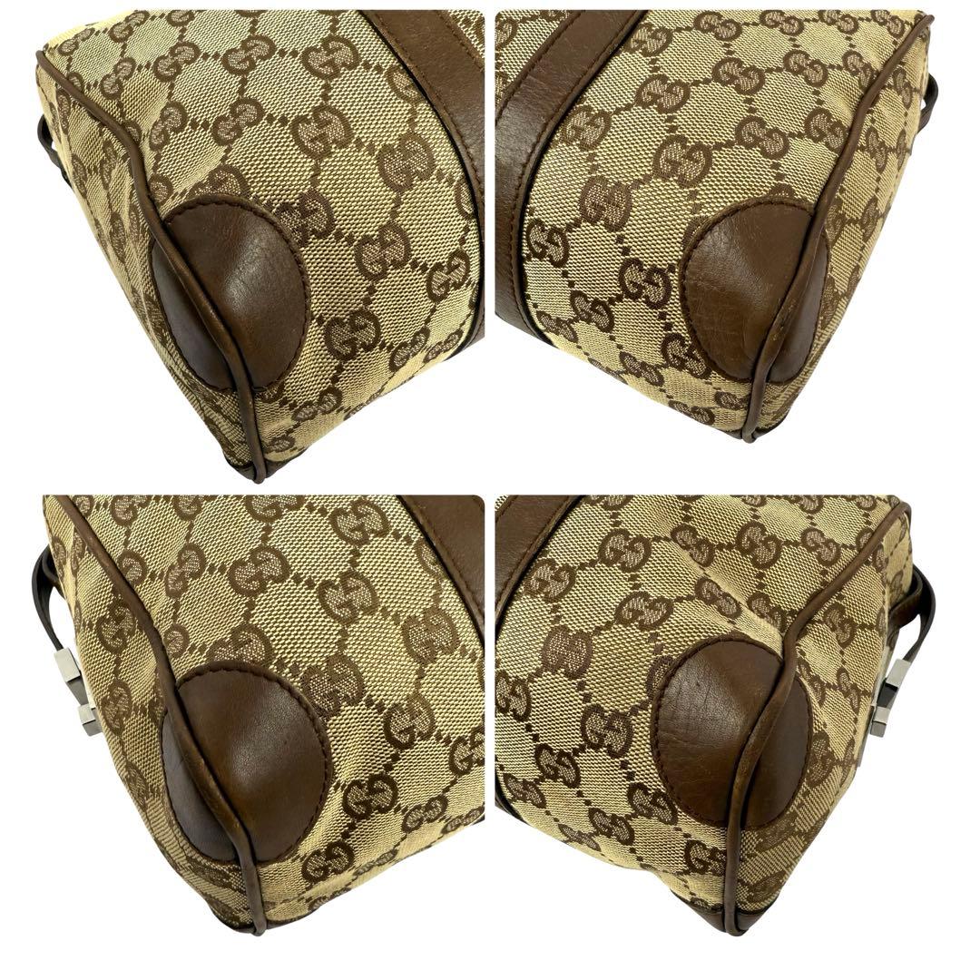 GUCCI グッチ GGキャンバス ミニボストンバッグ 肩掛け ベージュ 保存袋
