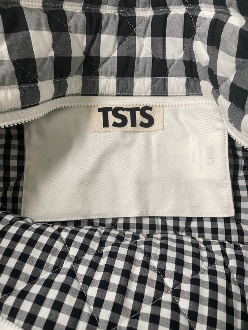 TSTS キルティング ギンガム ジップ トートバッグ