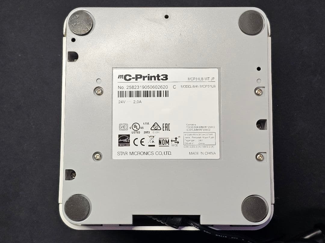 スター精密レシートプリンタ　mC-Print3　MCP31LB WT
