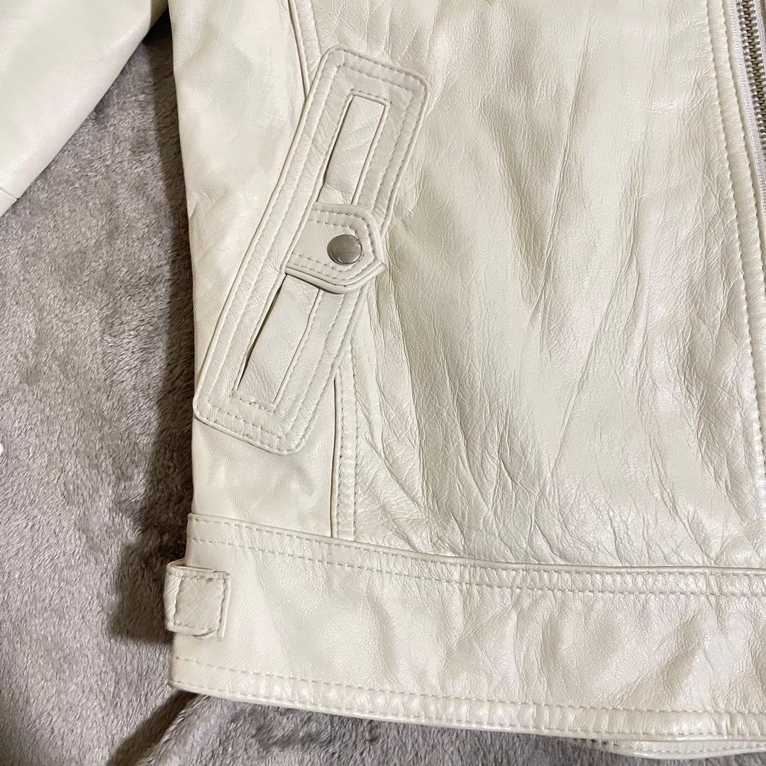 ジャケット・アウター 00s y2k archive zip riders jacket white