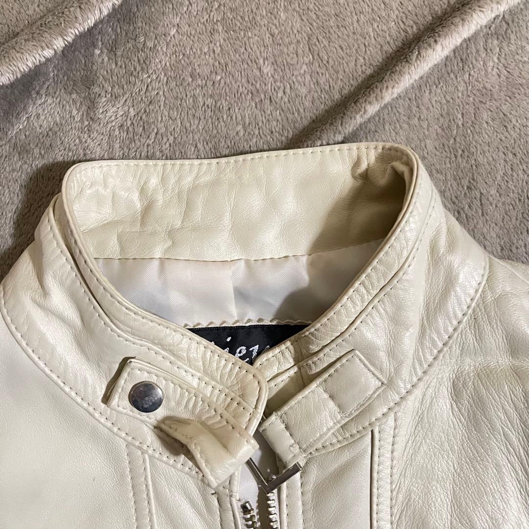 ジャケット・アウター 00s y2k archive zip riders jacket white
