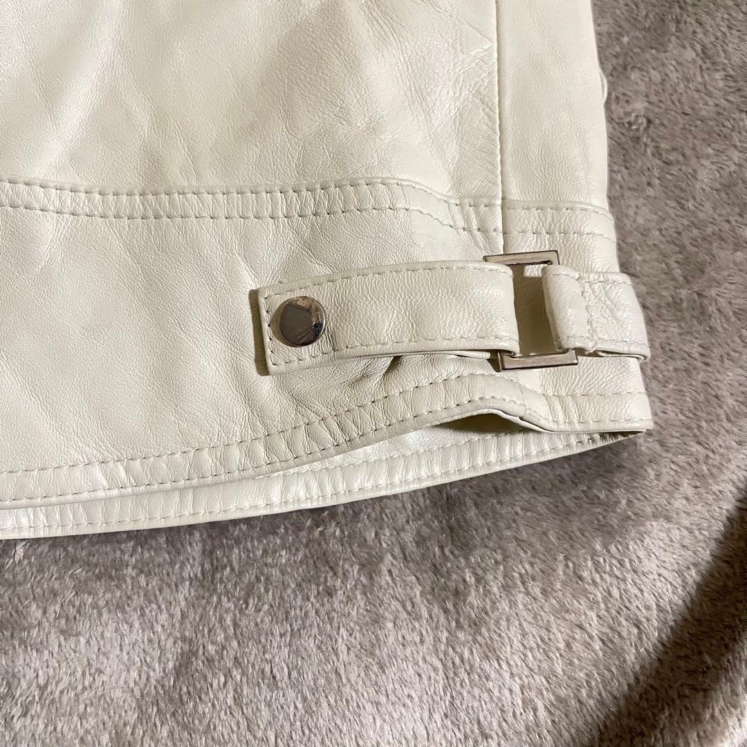ジャケット・アウター 00s y2k archive zip riders jacket white