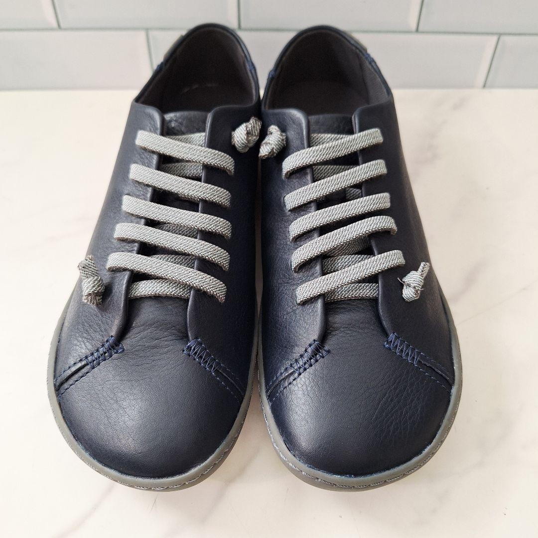 【未使用品】 CAMPER カンペール　23.5 ペウカミ 青 レザースニーカー