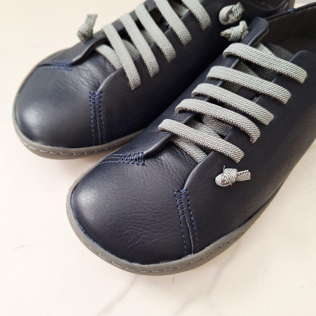 【未使用品】 CAMPER カンペール　23.5 ペウカミ 青 レザースニーカー