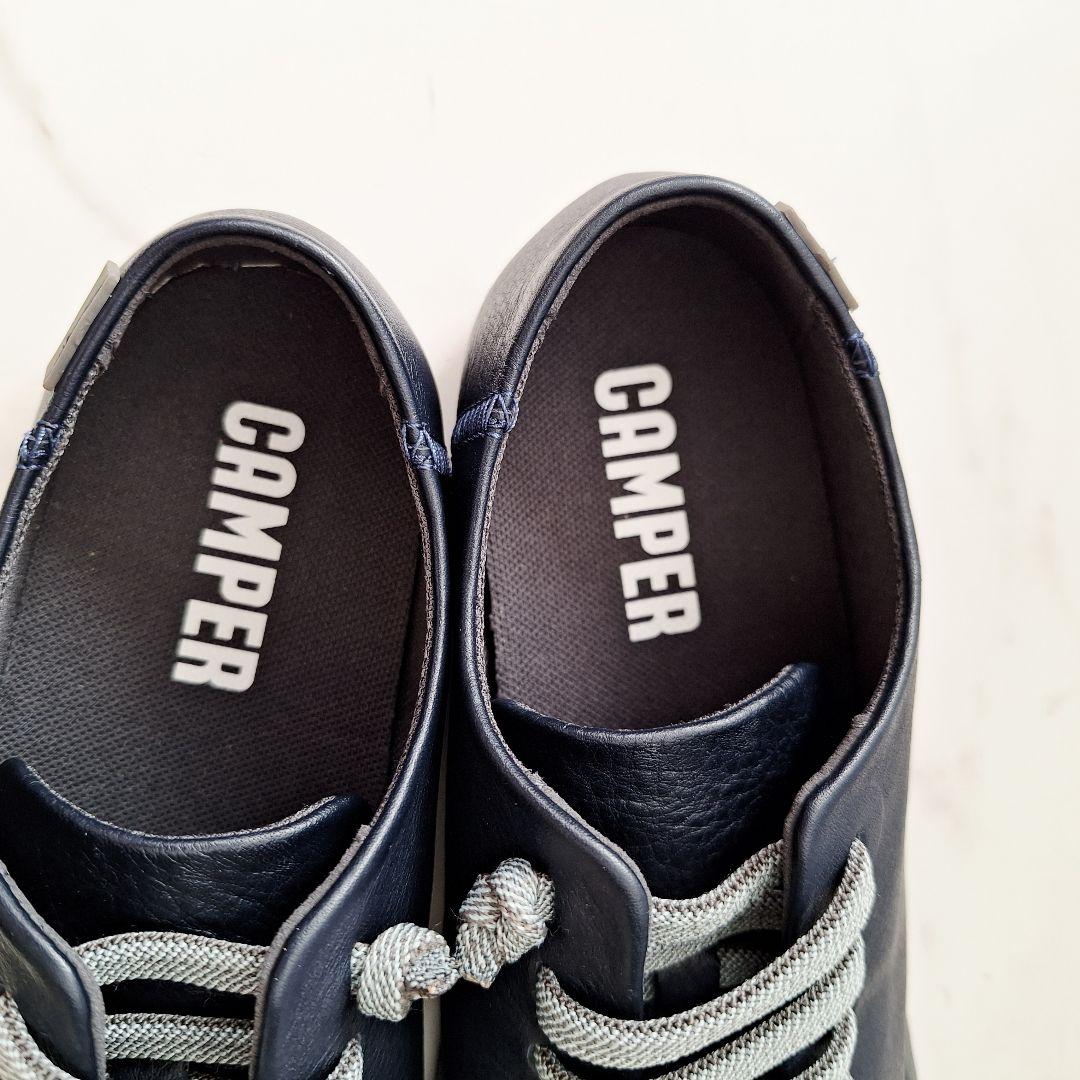 【未使用品】 CAMPER カンペール　23.5 ペウカミ 青 レザースニーカー