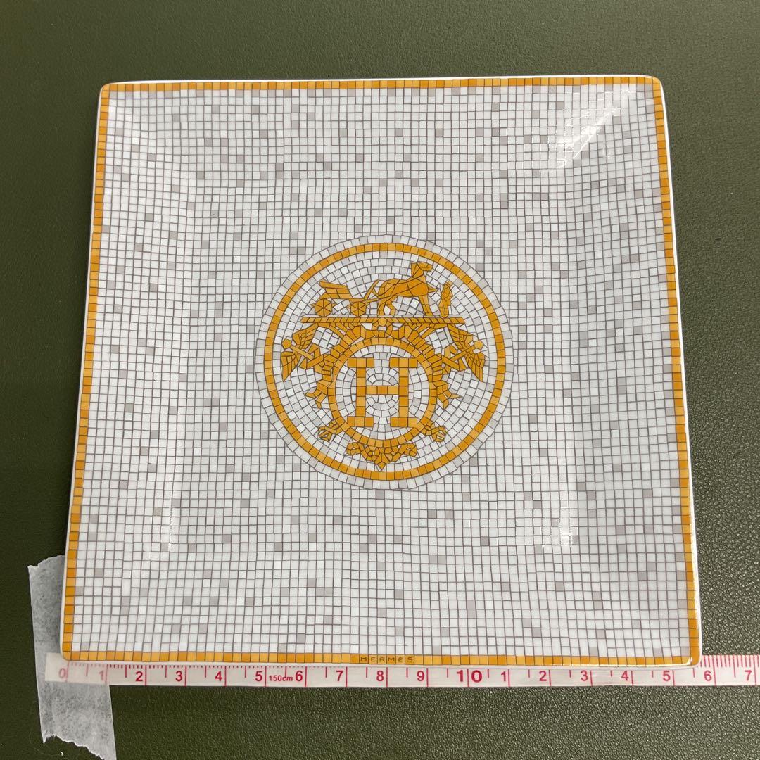 H6389 HERMES エルメス　モザイク　皿　オレンジ