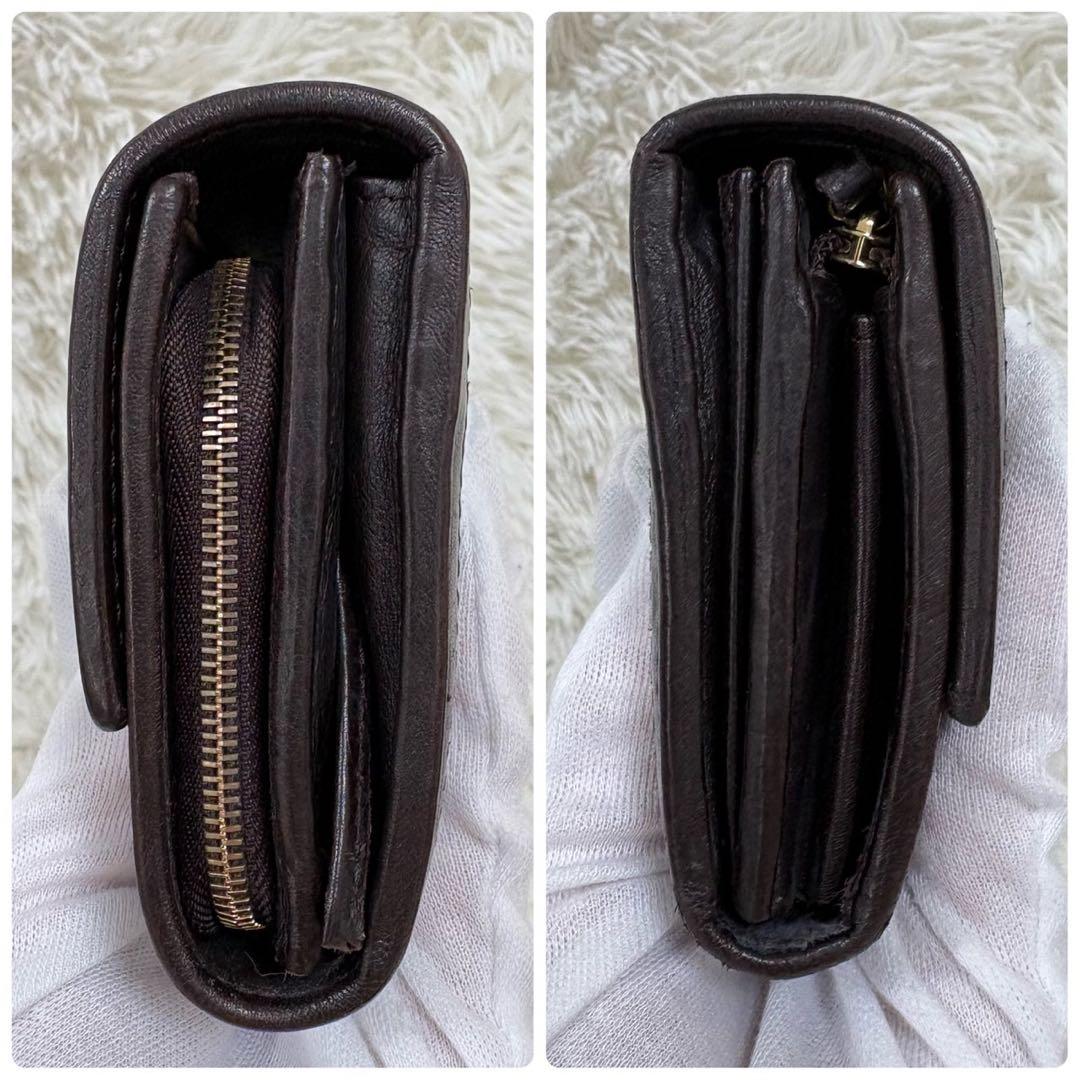 美品✨ GUCCI グッチ インターロッキング シマ 二つ折り財布 長財布