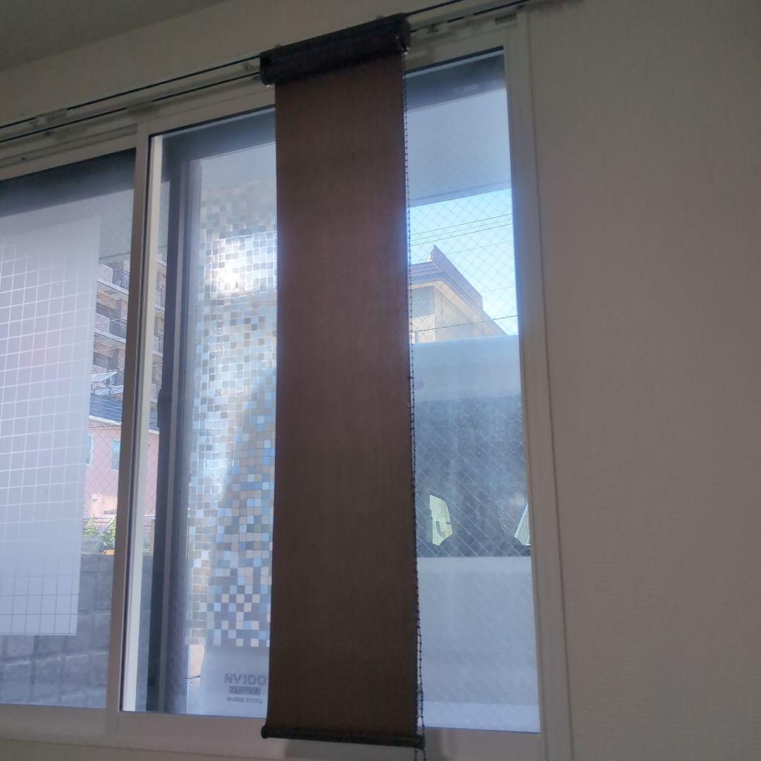 ブラウン ロールカーテン シンプル　4本セット