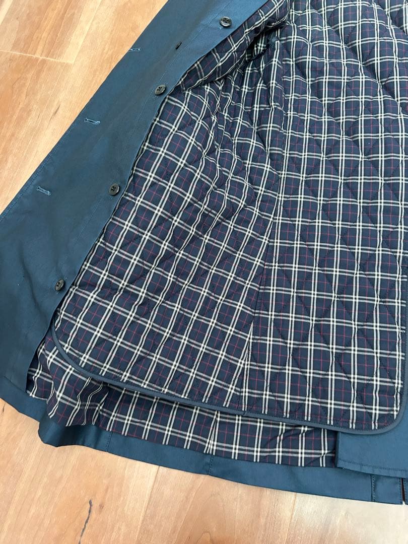 【美品】Burberryブラックレーベル トレンチコート 青
