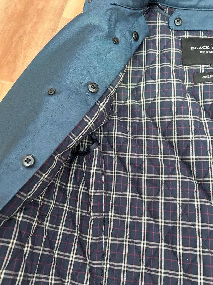 【美品】Burberryブラックレーベル トレンチコート 青