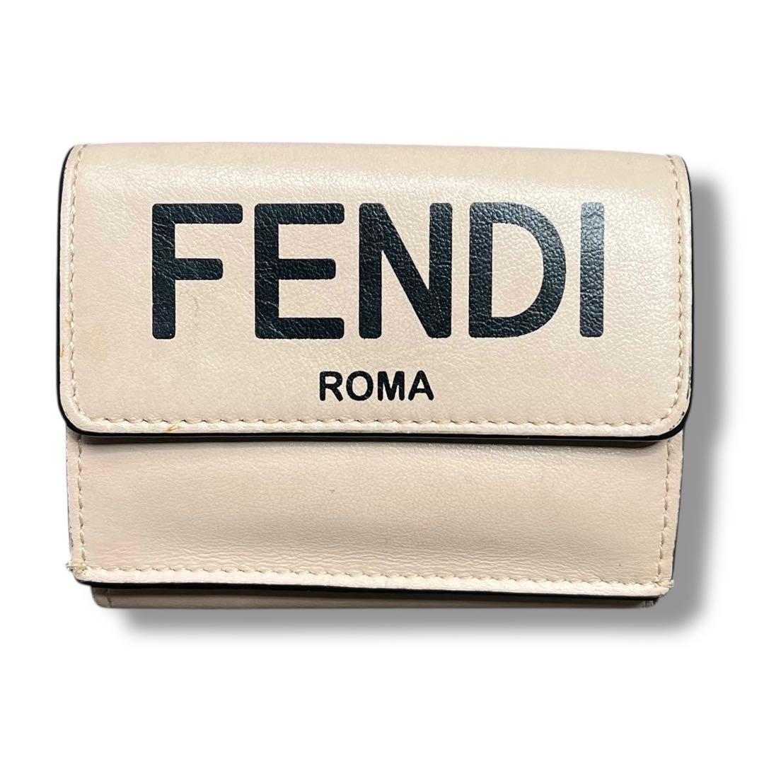 美品 FENDI フェンディ レザー 折財布 財布 コンパクト ウォレット 人気
