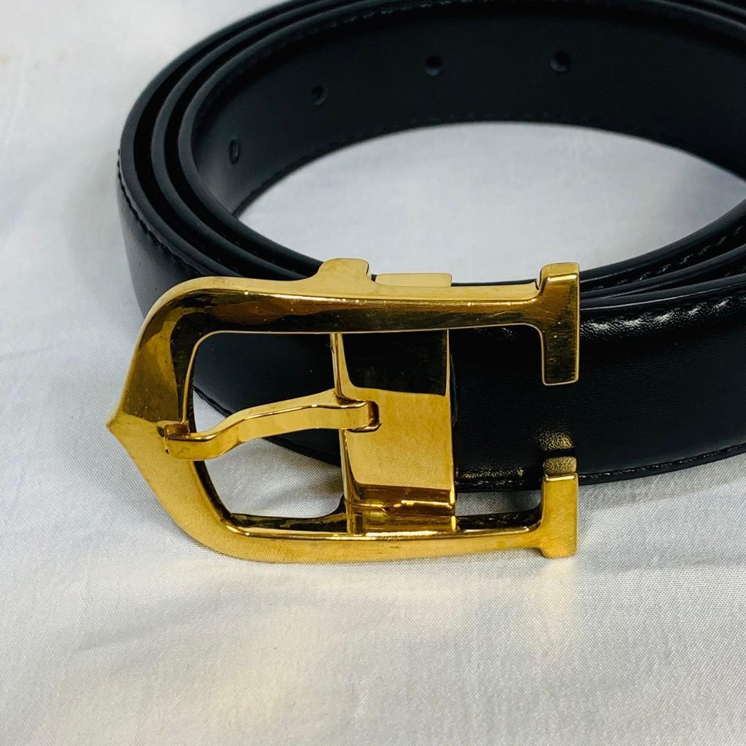 美品　カルティエ アルディロン Cアロンジェ レザー　ゴールド　黒